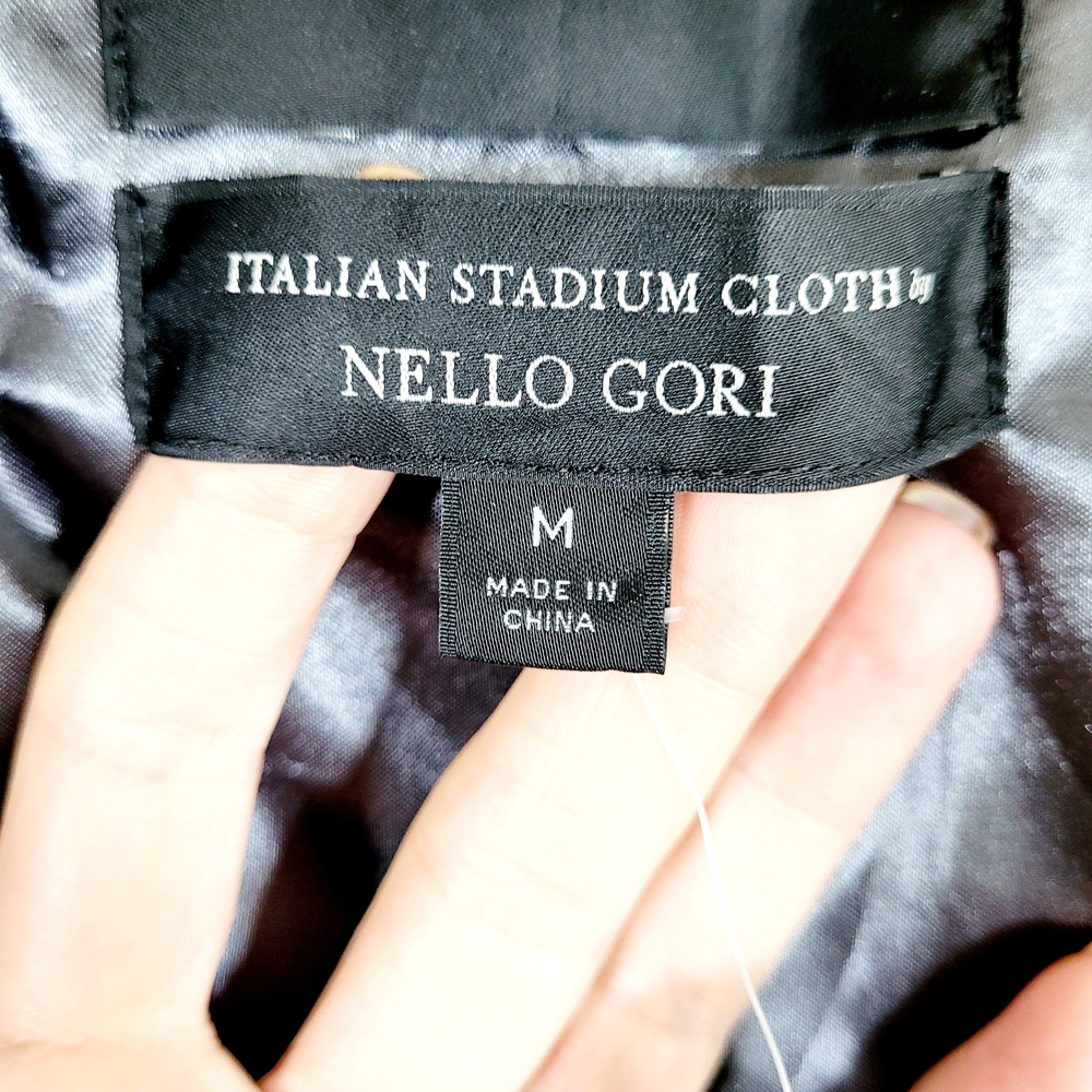 NWT J.CREW Black Nello Gori Stadium Cloth Wool Hooded Swing Coat Jacket M - Picture 9 of 14